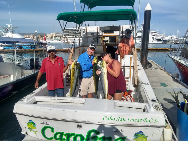 Cabo Charter 28 foot California "Carolina" a day with some nice Dorado catches. 