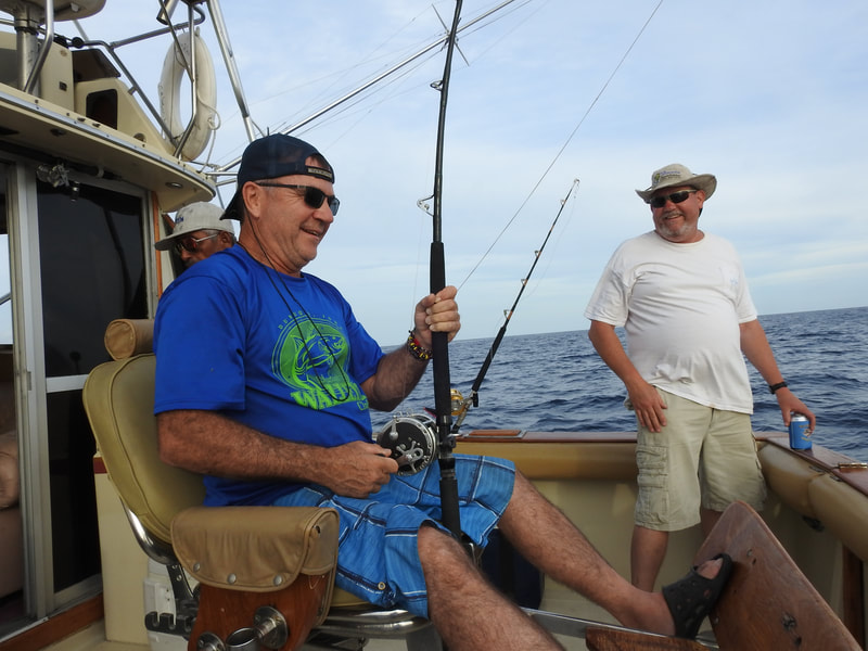 Might be the big one!  Fighting a Marlin on another Fiesta Sportfishing Guided Cabo trip.  
