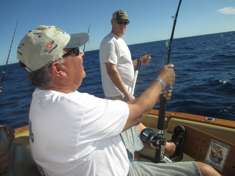 Might be the big one? Fighting a Marlin whish fishing out of Cabo on "Dorado VII"