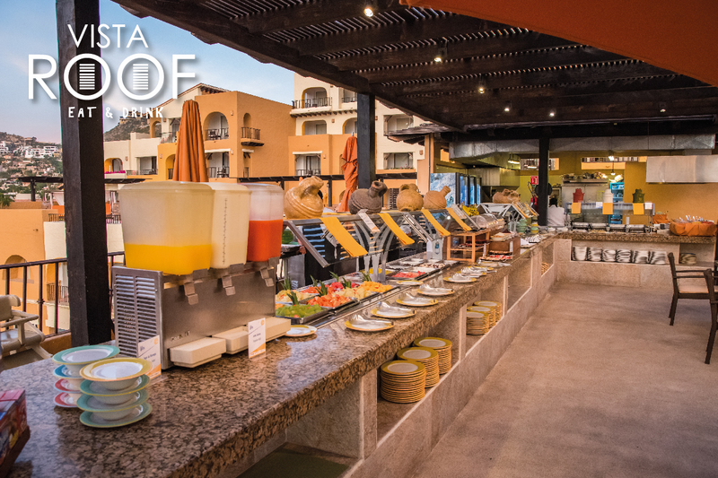 Breakfast buffet & omelet bar included for free at Tesoro Cabo San Lucas resort with Fiesta Sportfishing Hotel & Fishing packages. 